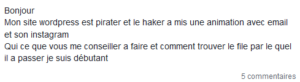 Exemple d'appel à l'aide