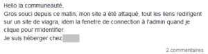 Exemple d'appel à l'aide